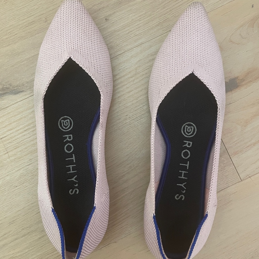 Rothy's Light Pink Pointed Flats